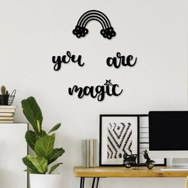 Wallity You're Magic Escultura de Pared de Metal Negra